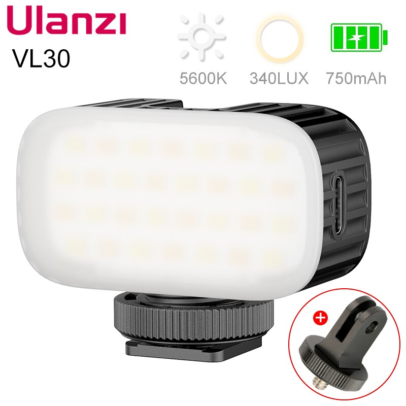 Ulanzi VL28 5500K ̴ LED  Ʈ Rechargable..